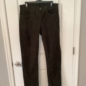 Brooks Brothers Mens Corduroy pants, 32x32, slim fit, olive color